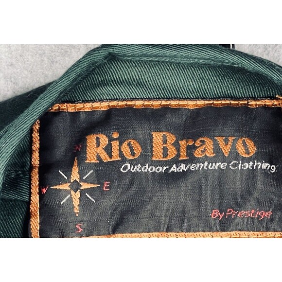 Rio Bravo Vest Mens M Green Cotton Multi-Pocket Utility Outdoor Fishing - Picture 14 of 16